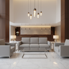 Smooth Concrete Texture Soft Gray Upholstered Sofa | Architectural Fabrics