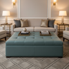 Turquoise Bay - Dive Upholstered Ottoman | Architectural Fabrics