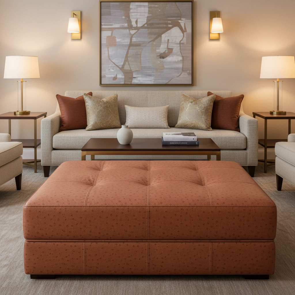Big Bird - Big Bird Performance Vinyl Upholstered Ottoman | Architectural Fabrics
