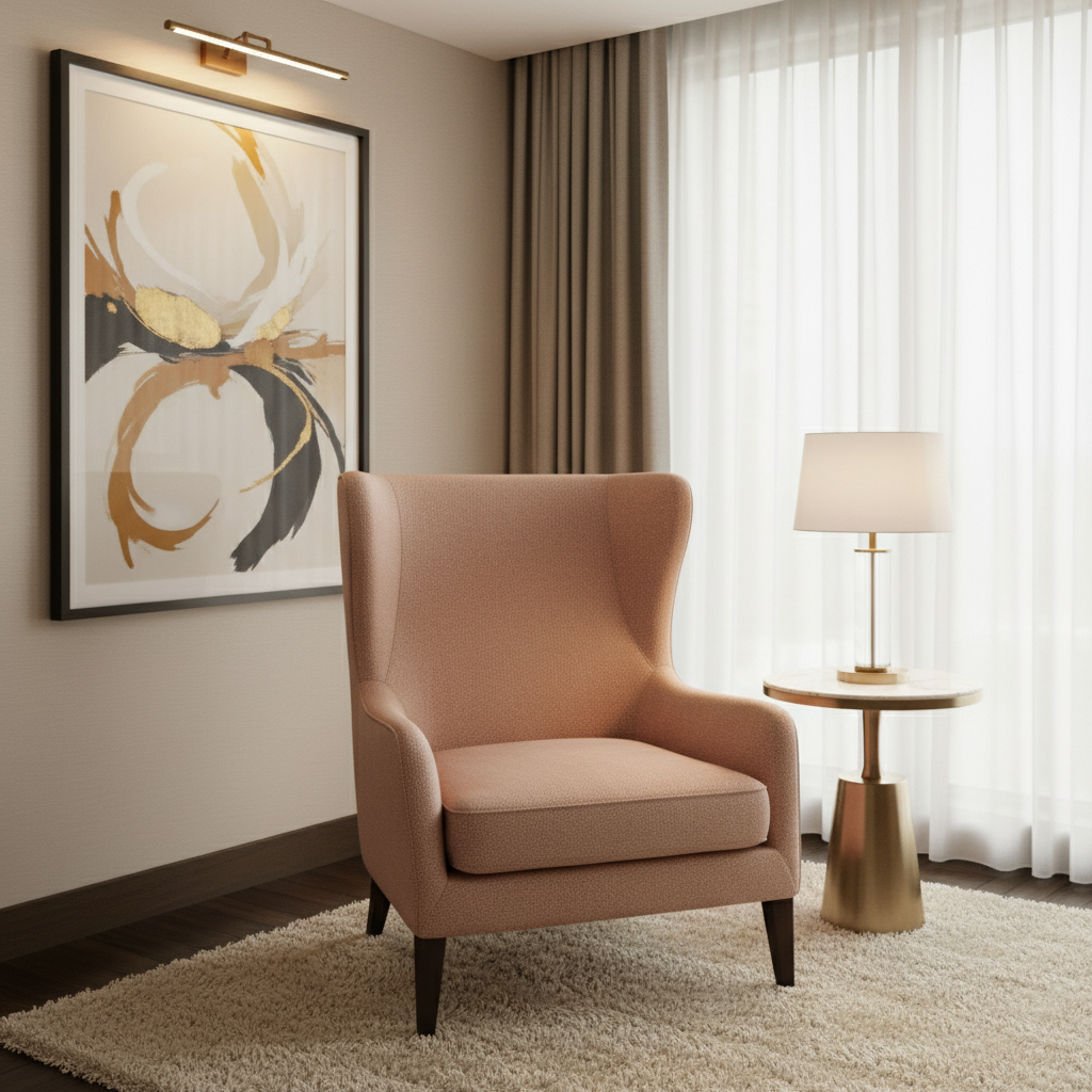 Fine Pebble Grain Rose Quartz Upholstered Chair | Architectural Fabrics