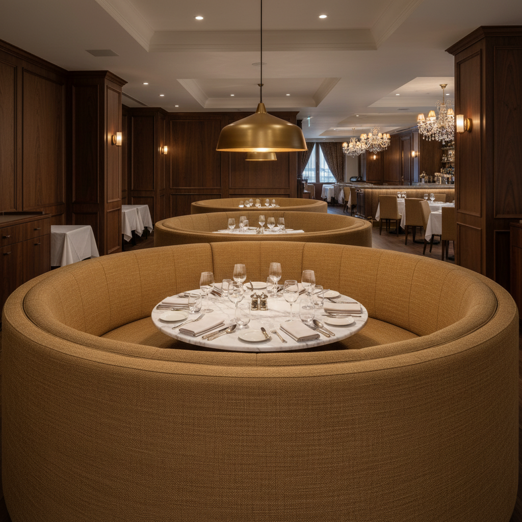 Adagio - Adagio Blackout Fabric Upholstered Banquette | Architectural Fabrics