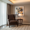 West Indian Lily - Espresso Upholstered Chair | Architectural Fabrics