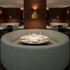 Woven Tweed Texture Aqua Mist Upholstered Banquette | Architectural Fabrics