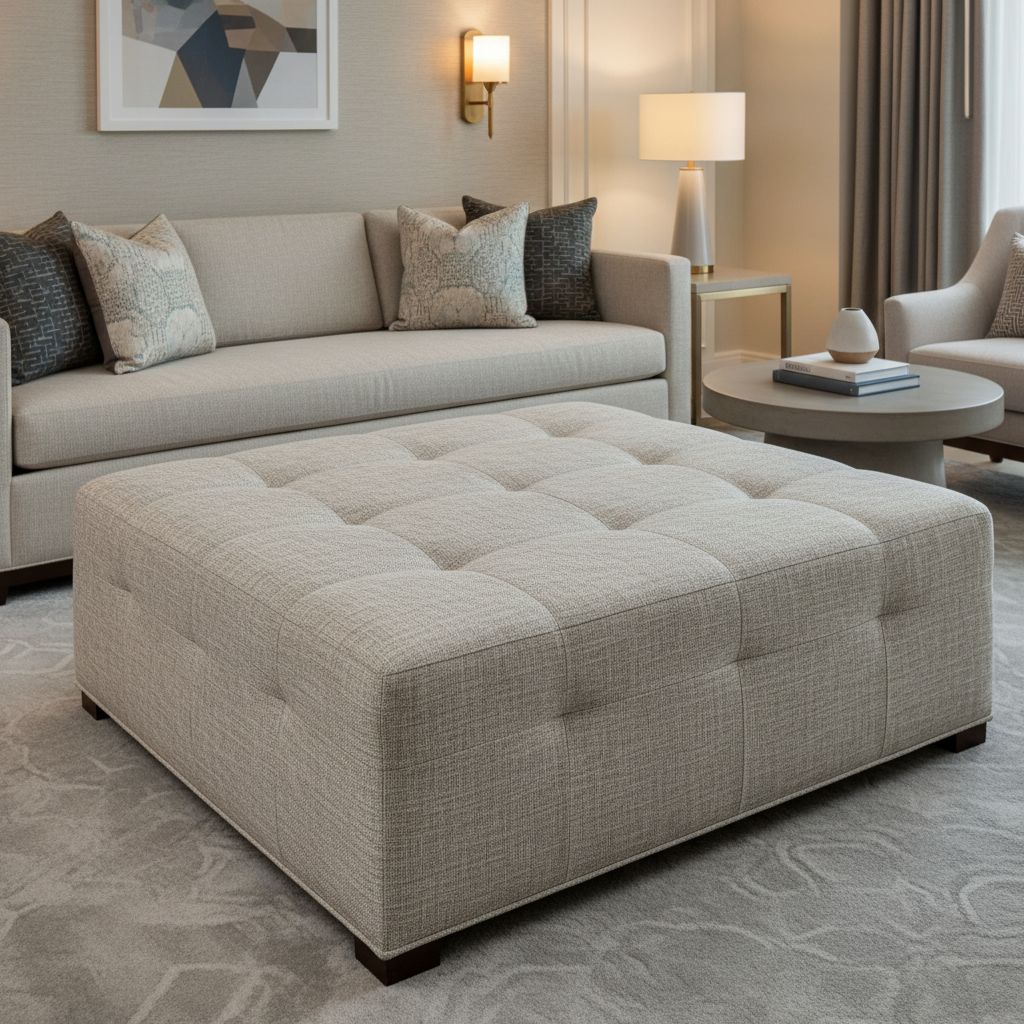 Tweed Bay - Vesper Upholstered Ottoman | Architectural Fabrics