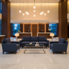 Smooth Matte Texture Deep Indigo Upholstered Sofa | Architectural Fabrics