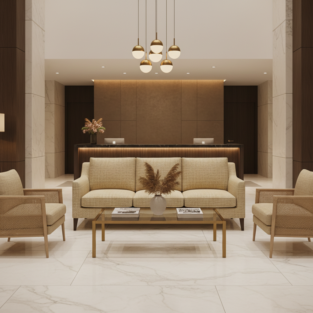 Rattan Bay - Oat Upholstered Sofa | Architectural Fabrics