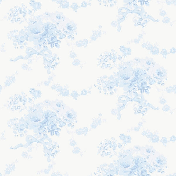 Champagne Harbor Powdered Blue Peel and Stick Wallcovering | Jeffrey Stevens