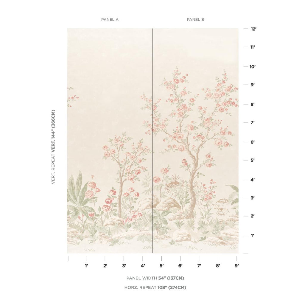 Charlotte's Garden 2 Panel Set - Petal - Image 2