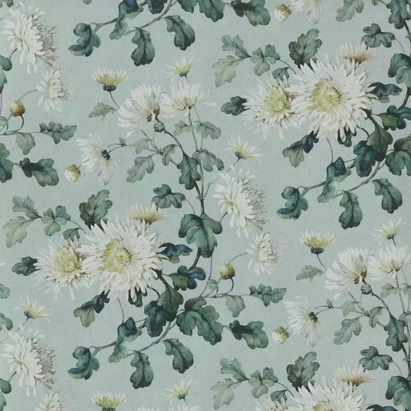 V&a Charlotte - - Teal Wallcovering | 1838 Wallcoverings