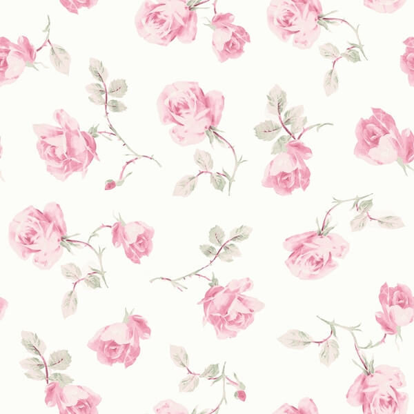 Chateau Rose Ribbon Rosa Peel and Stick Wallcovering | Jeffrey Stevens