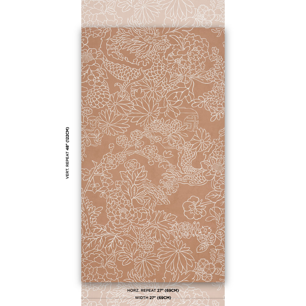 Chiang Mai Dragon Silhouette MEDITERRANEAN SPICE | Schumacher - Image 4