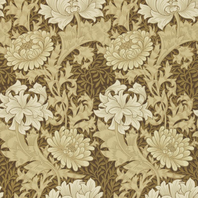 Chrysanthemum Wallpaper Bullrush  | William Morris