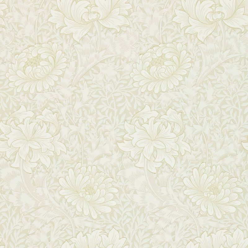 Chrysanthemum Wallpaper Chalk  | William Morris
