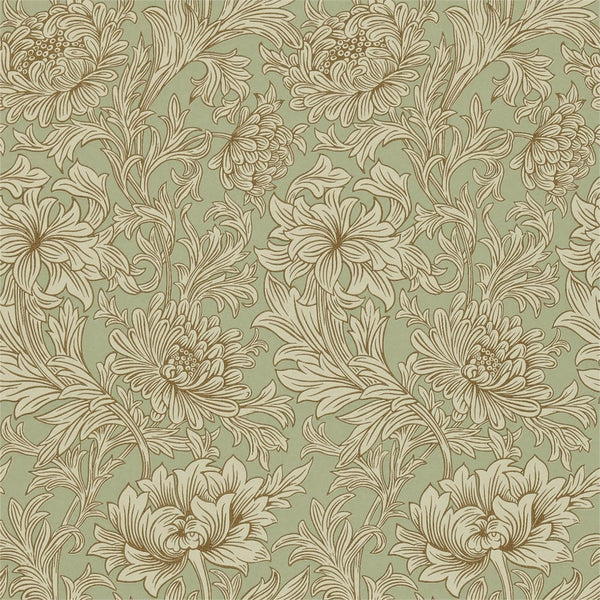 Chrysanthemum Toile Dmowch104 Eggshell/Gold | Morris & Co.