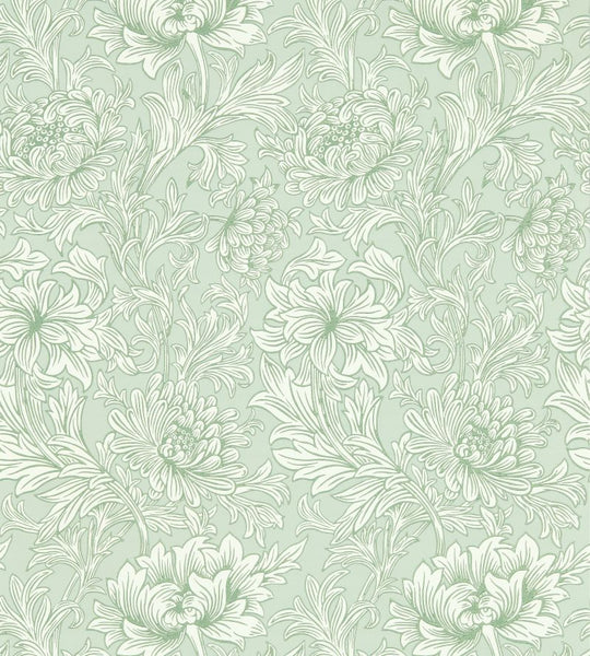 Chrysanthemum Toile Wallpaper Willow  | William Morris