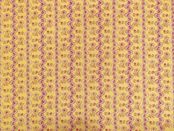Toile Rayure de Vizille, Citron Wallcoverings | Charles Burger