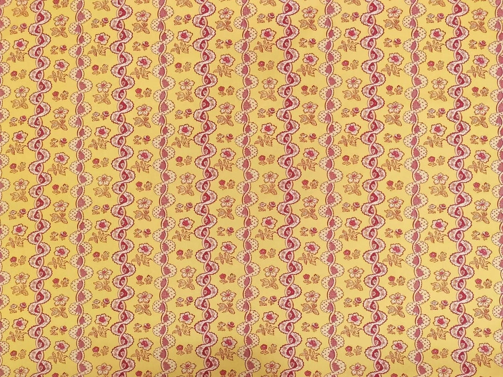 Toile Rayure de Vizille, Citron