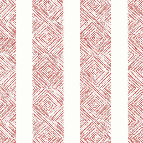 Clipperton Stripe, Red Wallcoverings | Thibaut