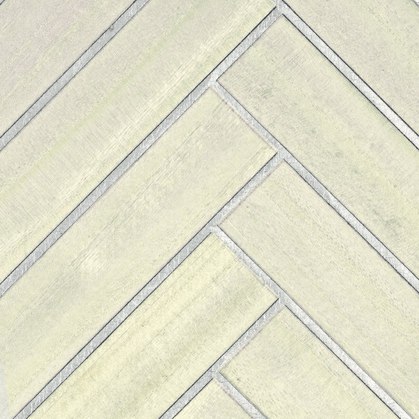 Bois Chevron Blanc Argent | CMO Paris