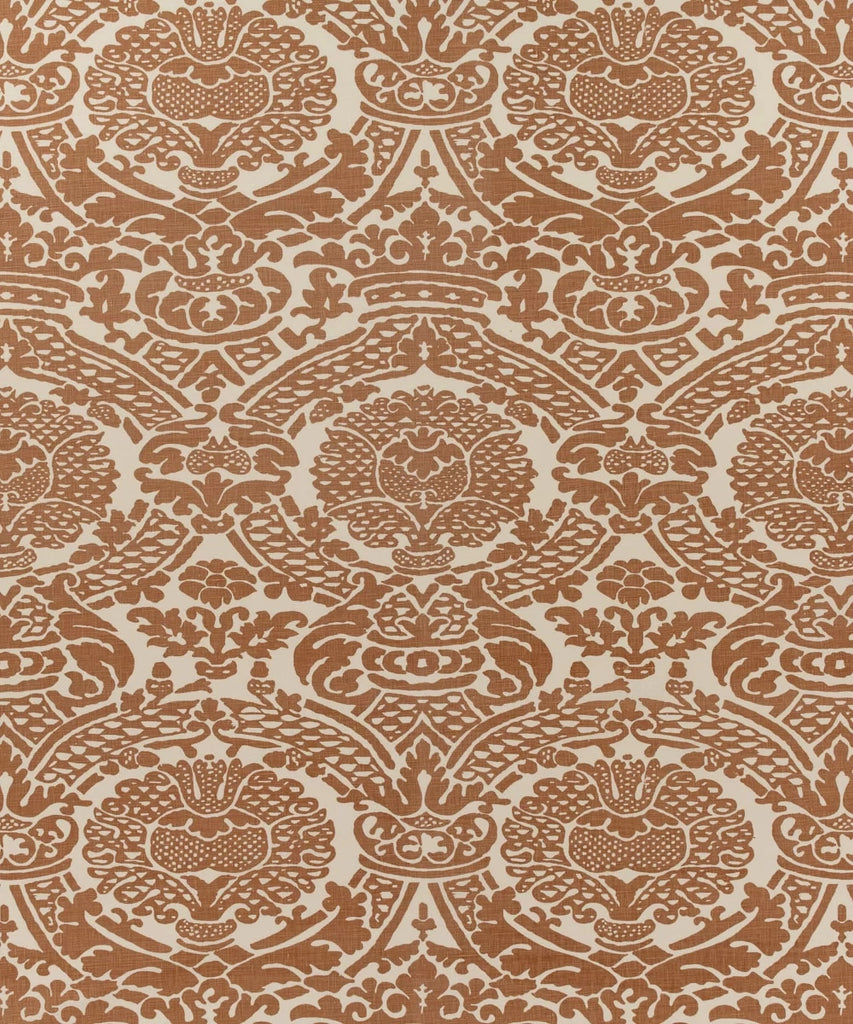 Cognac on Taj Ecru Linen