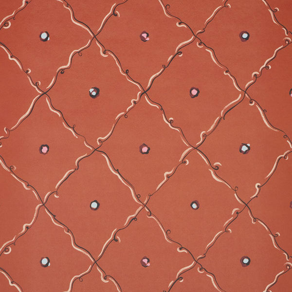 Colette - Red Wallcovering | Schumacher