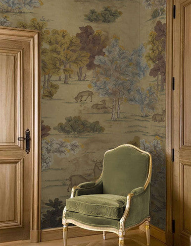 Combray Antiqued Olive Green | Mural Source