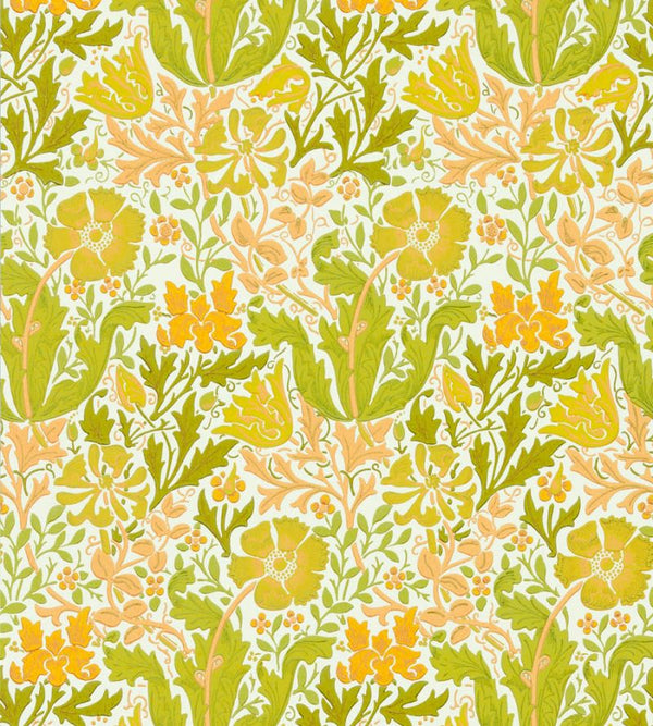 Compton Yellow Summer Wallcovering | William Morris