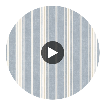 Cooper Denim Cabin Stripe Wallcovering Circular Swatch | LA Walls
