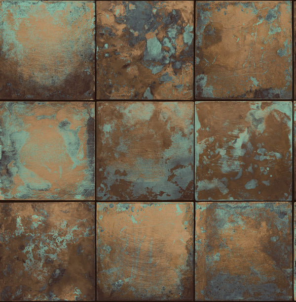 Copper Metal Sheet Peel and Stick Wallcovering | Jeffrey Stevens