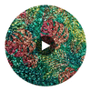 GLM-4180 Hawaiian Leaf Glitter Glam Multi On Teal designer-wallcoverings-los-angeles 2