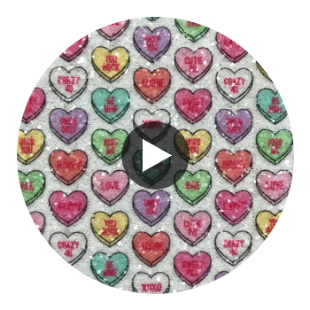 GLM-4181 Heart Candy Glitter Multi On White designer-wallcoverings-los-angeles 2