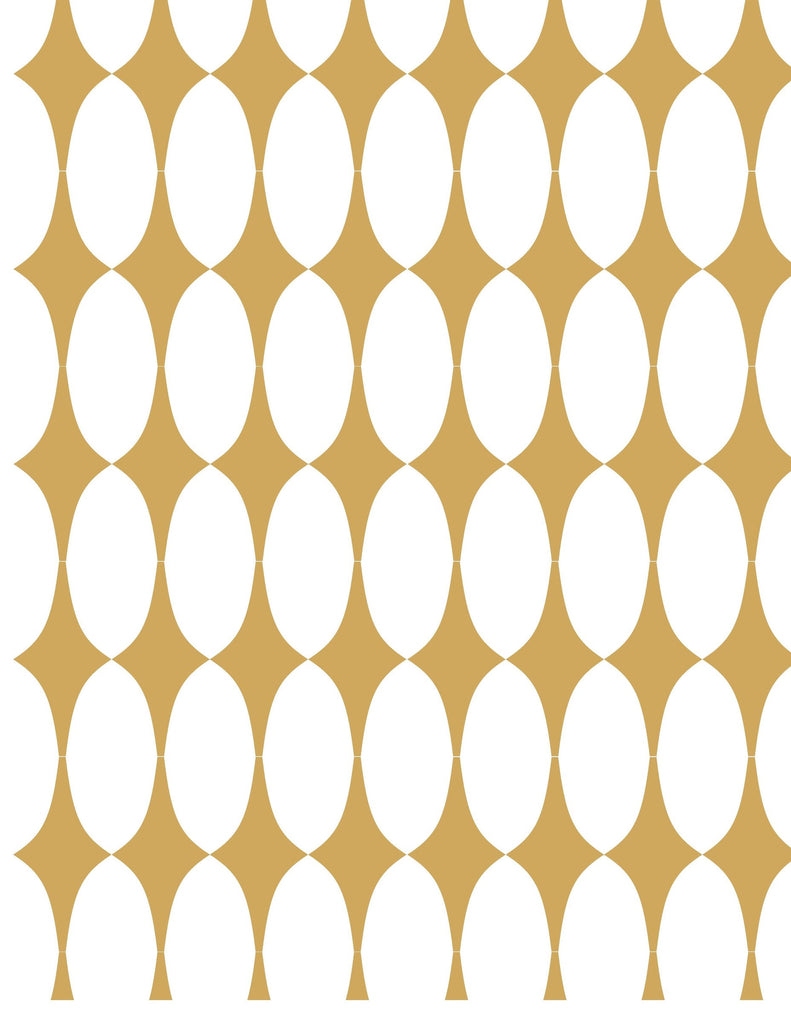 Mod Squad Wallpaper - 103 Mustard Yellow by Fentucci Wallpaper - Designer Wallcoverings and Fabrics