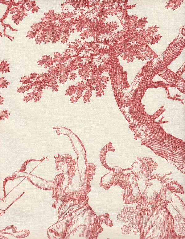 Chasse de Diane Toile, Corail Wallcoverings | Charles Burger