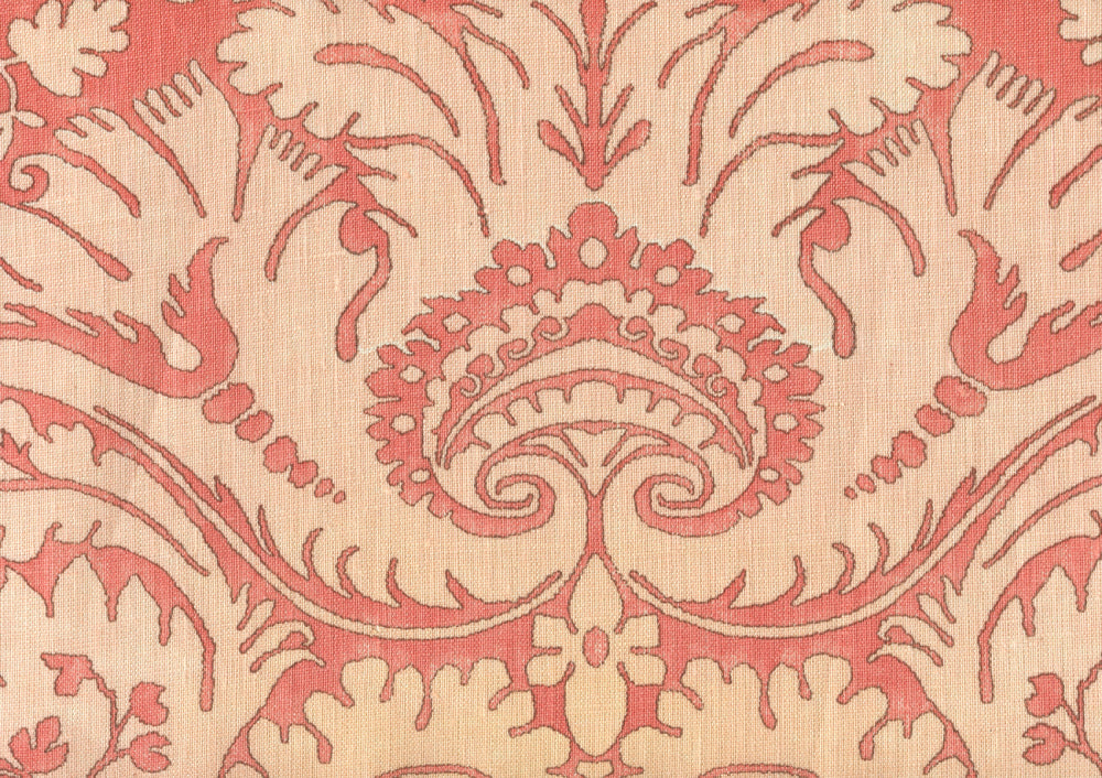 Borghese, Coral Soft Pink Brown on Curtain Weight