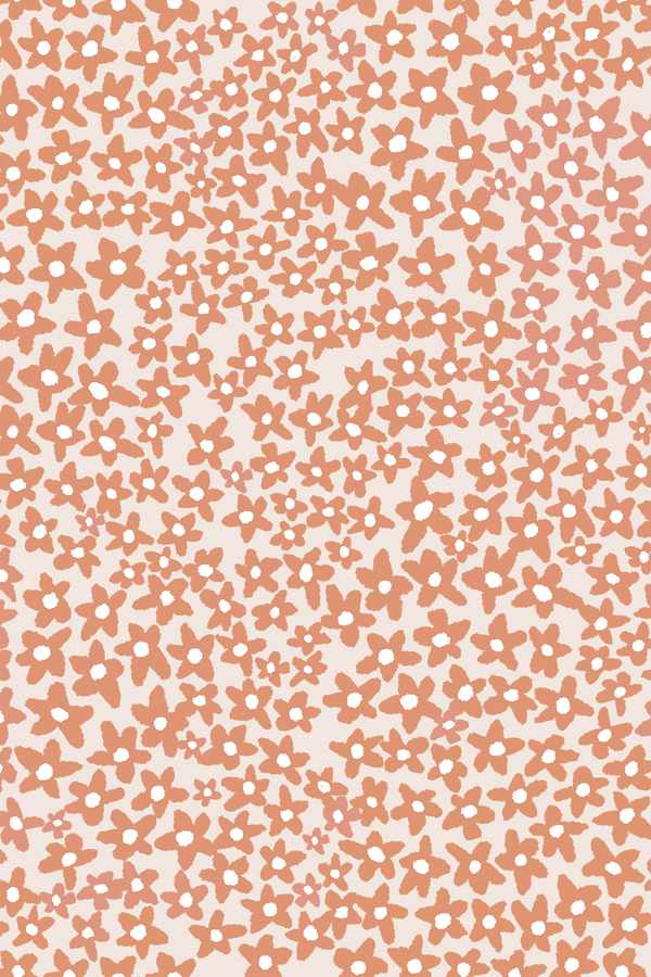 Tiny Flowers Coral | Phillipe Romano Screen Prints