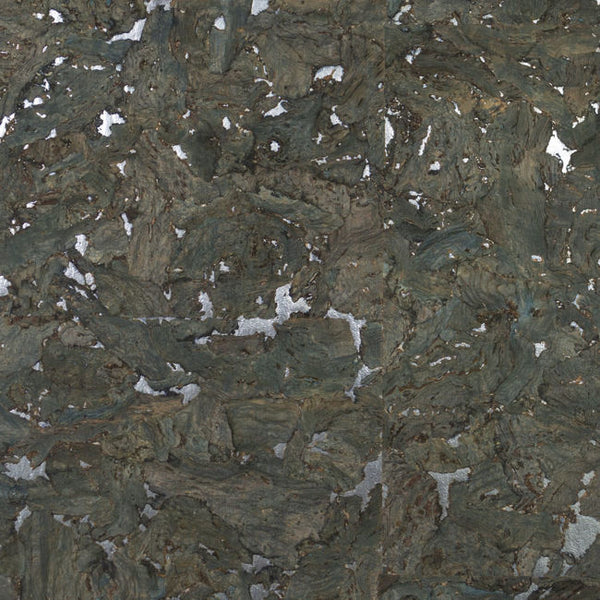 Cork - Deep Sea & Metallic Silver Wallcovering