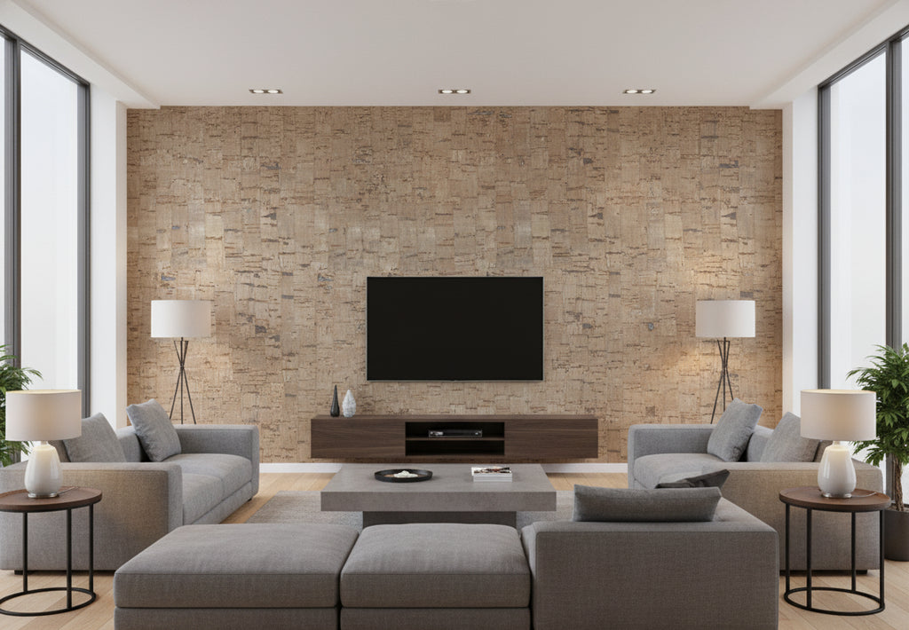 Corkytown Real Cork | Phillipe Romano - living room room setting