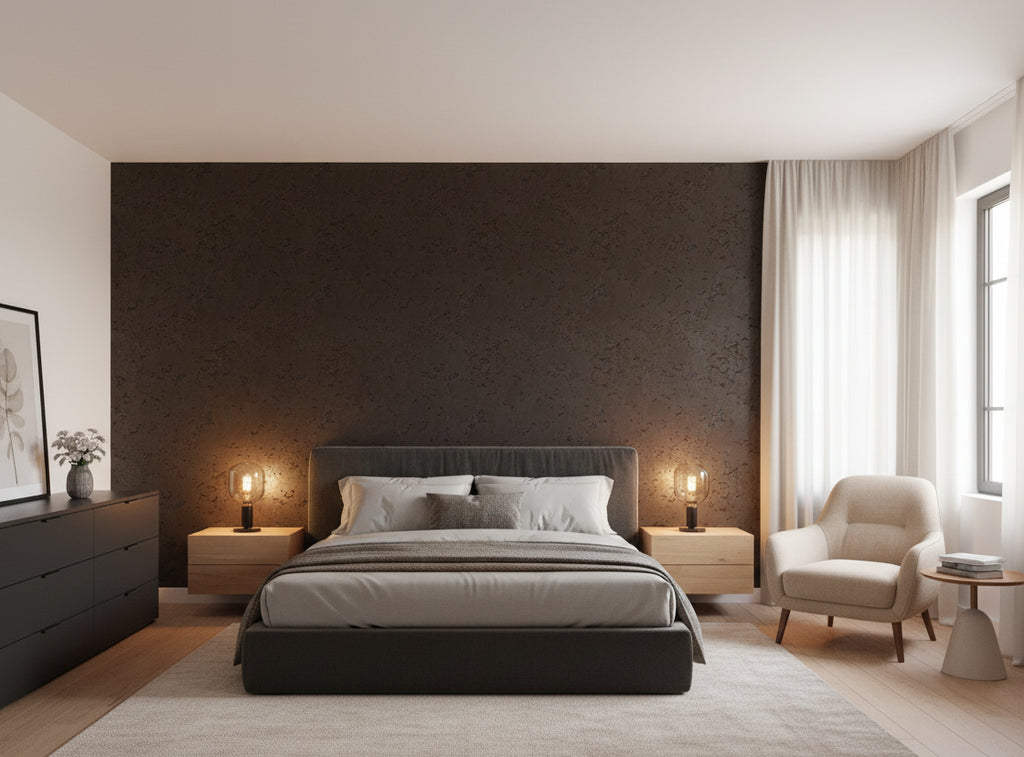Corkytown Real Cork | Phillipe Romano - bedroom room setting