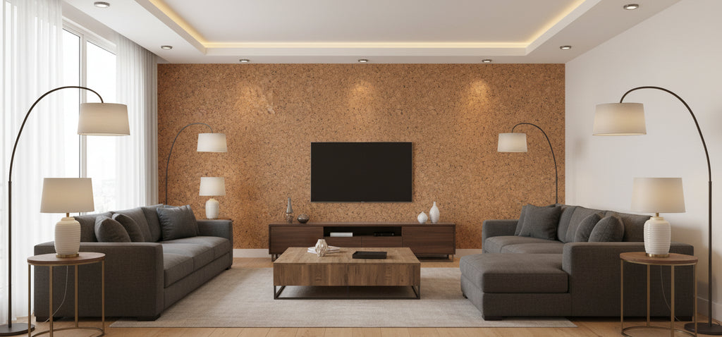 Corkytown Real Cork | Phillipe Romano - living room room setting