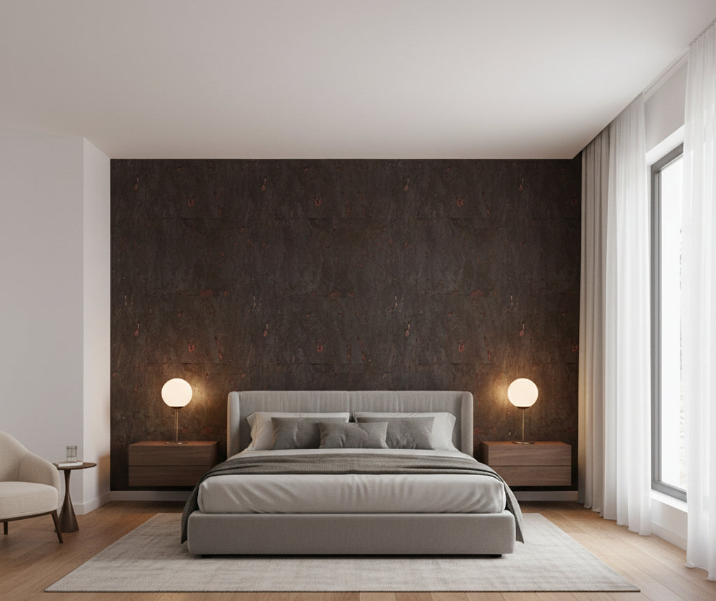 Corkytown Real Cork | Phillipe Romano - bedroom room setting