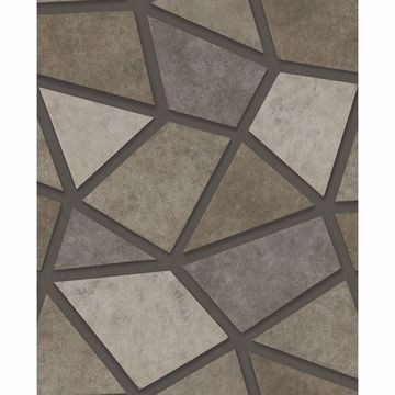 Coty Brown Mosaic Wallcovering | Jeffrey Stevens - Image 2