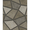 Coty Stone Geometric Patchwork Wallcovering | Jeffrey Stevens - Image 2