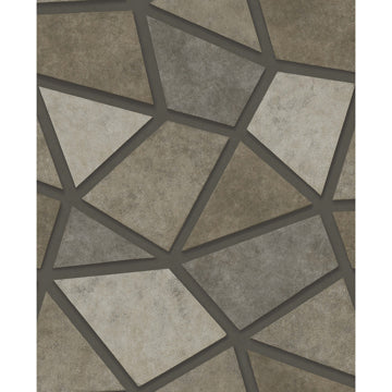 Coty Stone Geometric Patchwork Wallcovering | Jeffrey Stevens - Image 2