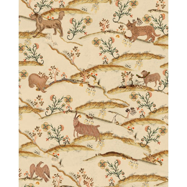 Countryside - Green, Beige, Orange Wallcovering | Mind the Gap