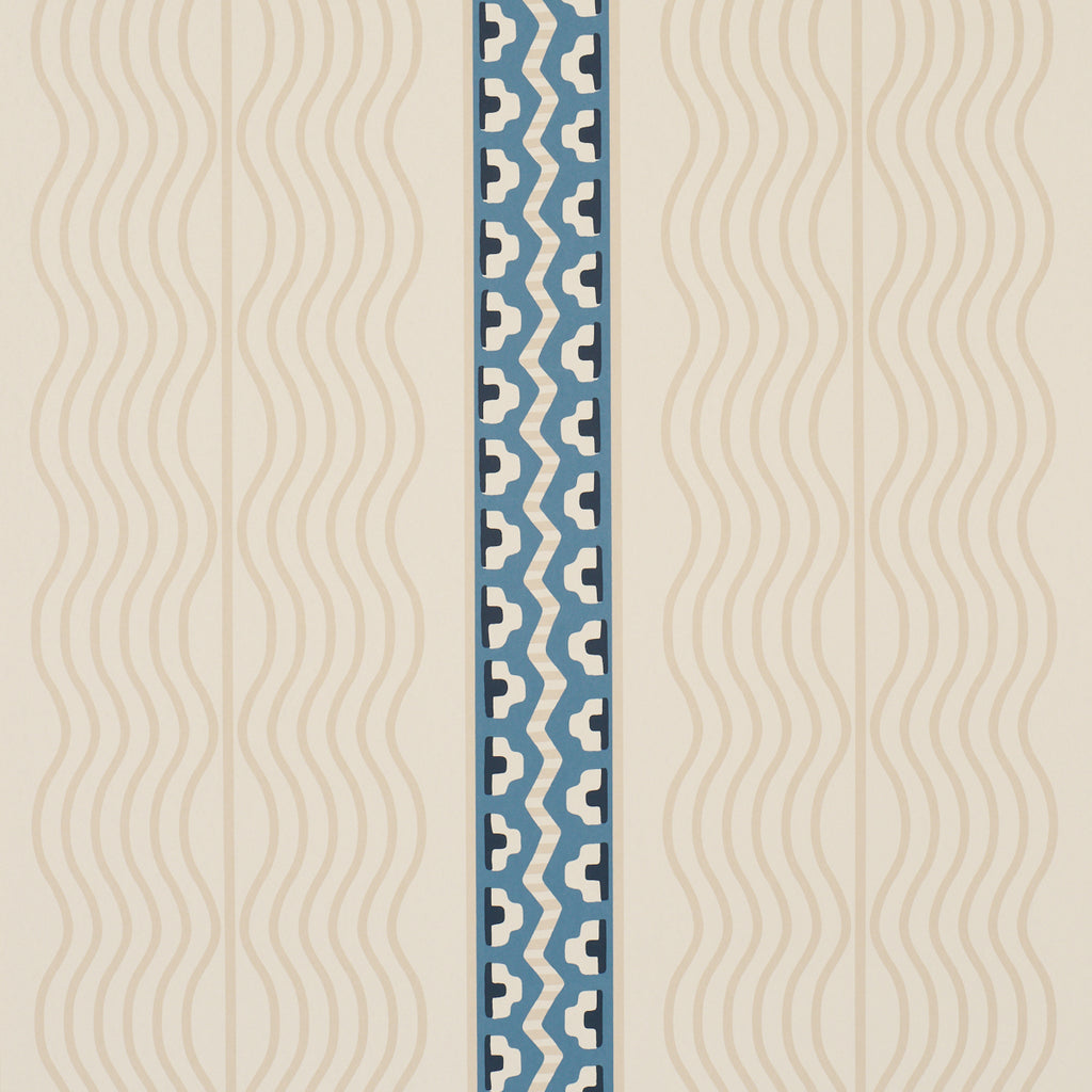 Crème Anglaise ENGLISH CREAM/DENIM BLUE | Schumacher - Image 6