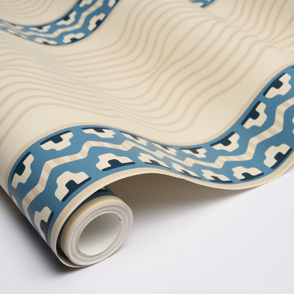 Crème Anglaise ENGLISH CREAM/DENIM BLUE | Schumacher - Image 8