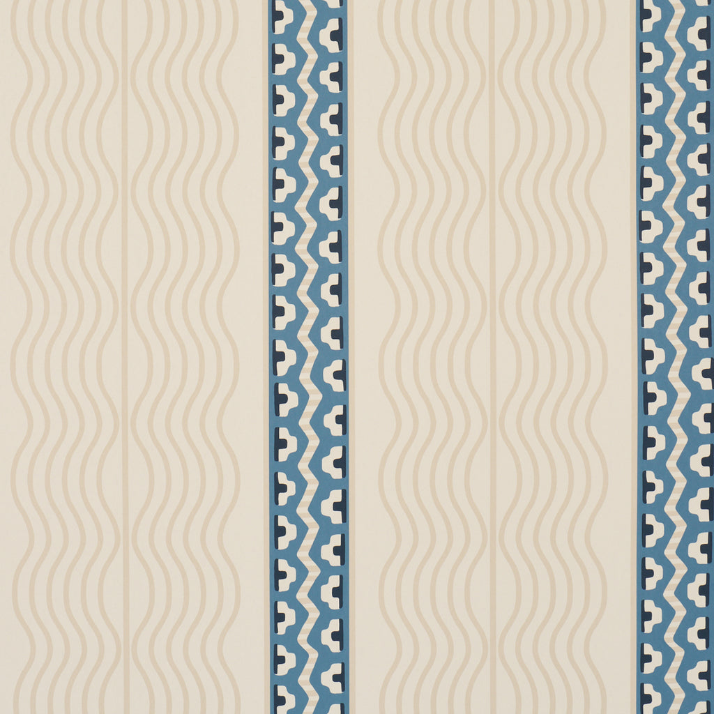 Crème Anglaise ENGLISH CREAM/DENIM BLUE | Schumacher - Image 1