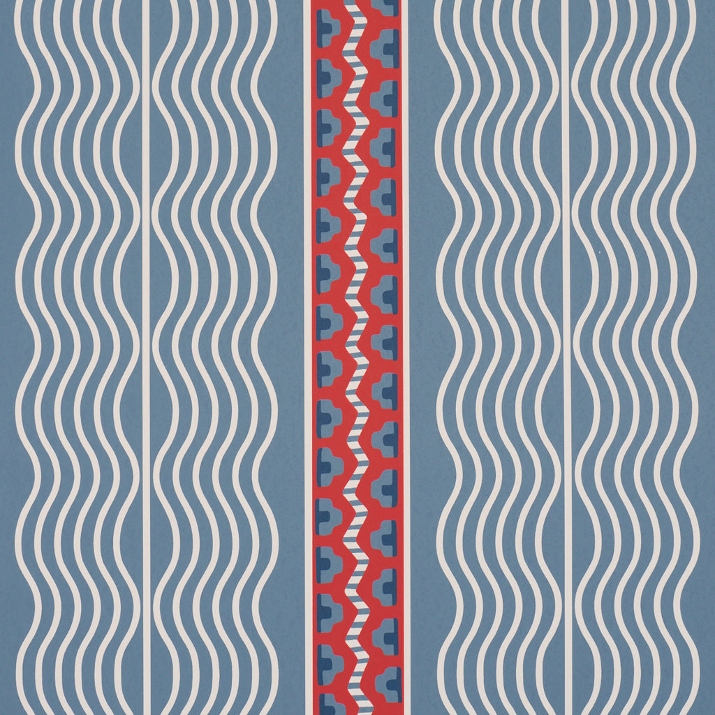 Crème Anglaise FRENCH RED & BLUE | Schumacher - Image 6