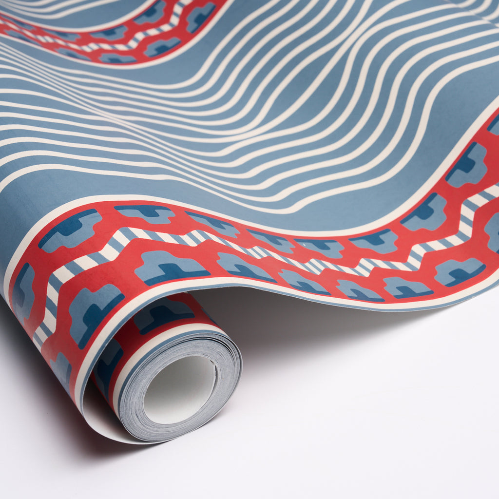 Crème Anglaise FRENCH RED & BLUE | Schumacher - Image 8