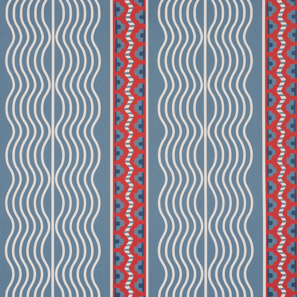 Crème Anglaise FRENCH RED & BLUE | Schumacher - Image 1